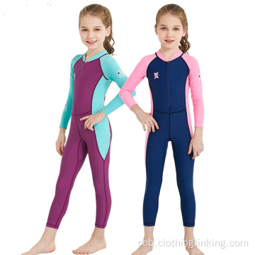 Mga Bata Usa ka Piras Long Sleeve Swimsuit